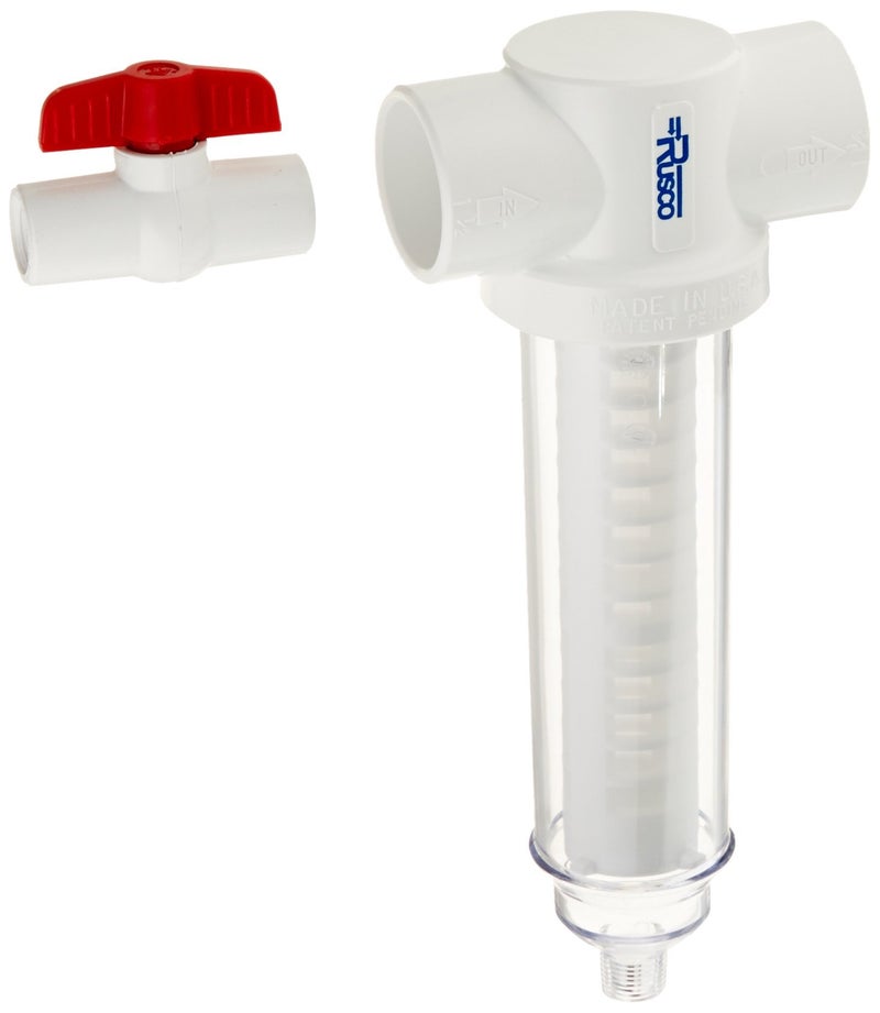 Rusco 1-1/2-140-F Polyester Screened Spin-Down Filter System , White